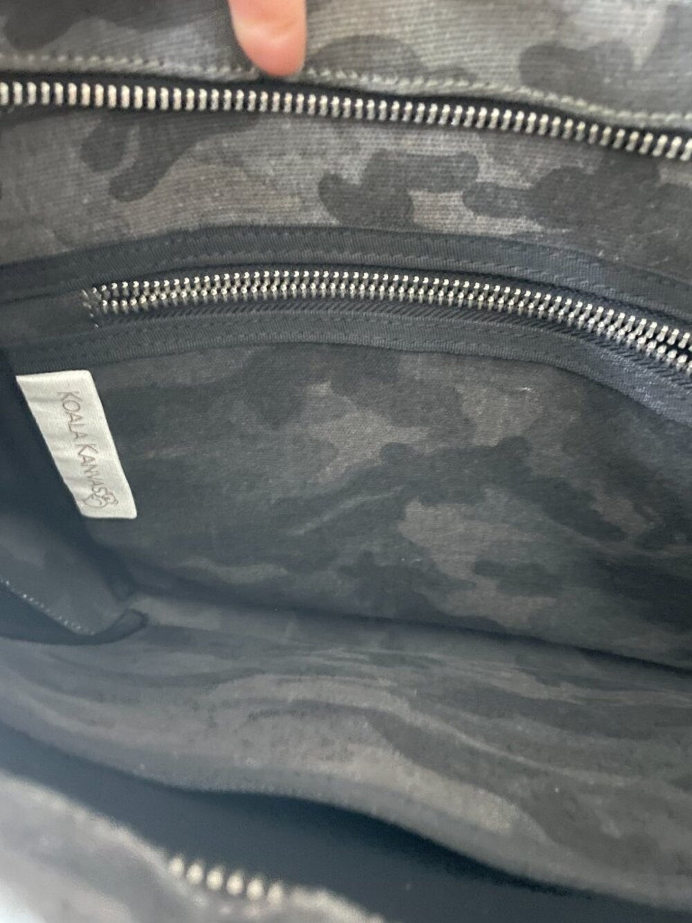 Koala Kanvas Gray Camo Canvas Crossbody Bag with Guitar Strap - Picture 4 of 14
